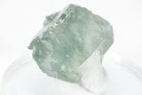 Green, Cubic Fluorite Crystals on Quartz - Inner Mongolia #216749-1